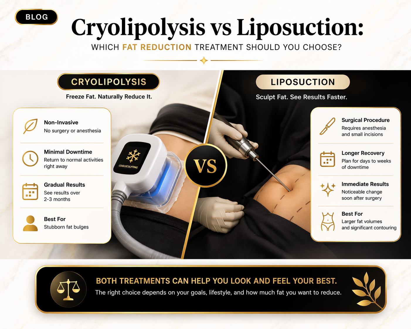 Cryolipolysis vs Liposuction